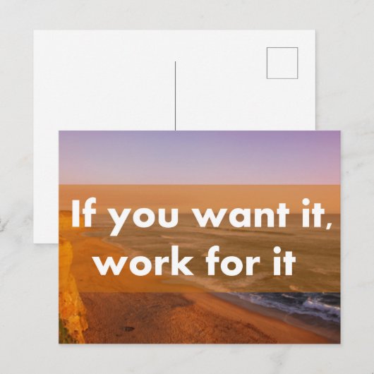 Als je wilt dat het werkt briefkaart (Voorkant / Achterkant)