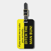 Als je wilt dat ik je serieus neem, gooi man brood bagagelabel (Voorkant verticaal)