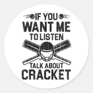 Als je wilt dat ik luister Grappige afbeelding voo Ronde Sticker