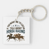 Als je wilt dat ik luister, praat dan over paarden sleutelhanger (Achterkant)