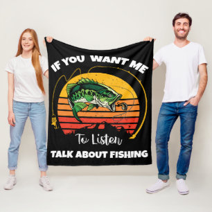 Als je wilt dat ik luister, praat dan over vissen fleece deken