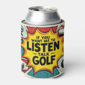 Als je wilt dat ik naar golfcadeau luister blikjeskoeler (Blikje Voorkant)