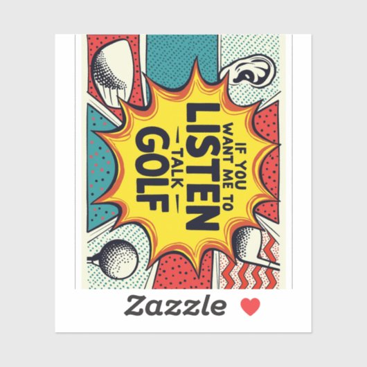 Als je wilt dat ik naar golfcadeau luister sticker (Vel)