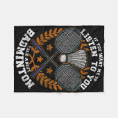 Als je wilt dat ik naar je luister, praat dan Dmin Fleece Deken (Voorkant (Horizontaal))