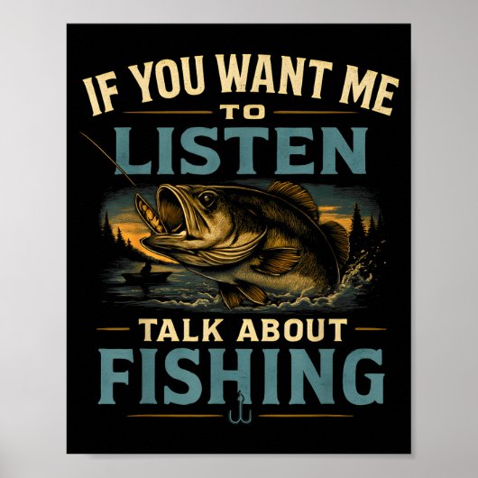 Als je wilt dat ik praat over vissen  poster (Voorkant)