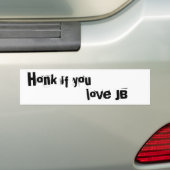Als je wilt, hou van JB Bumpersticker (Op auto)