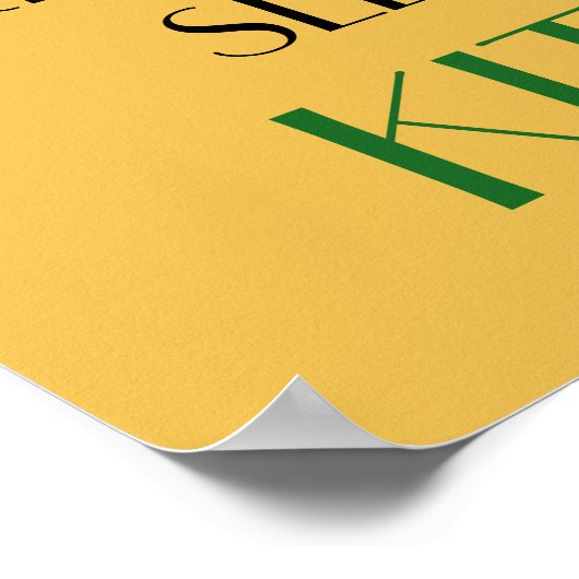 als je wilt ontbijten in bed grappig poster design (Hoek)