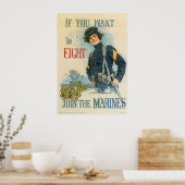 Als je wilt vechten tegen de mariniers poster (Keuken)
