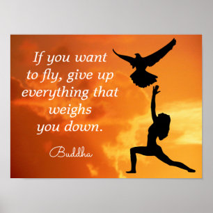 Als je wilt vliegen ***Buddha Citaat** Poster