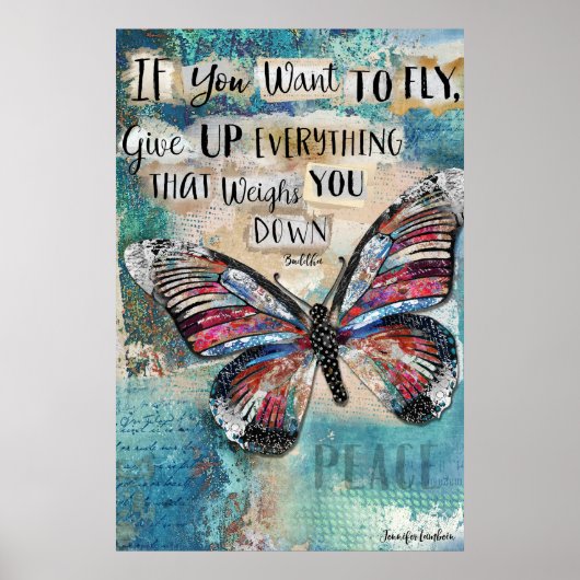 Als je wilt vliegen poster (Voorkant)