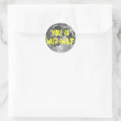 Als je Wur-wilf bent. Ronde Sticker (Tas)