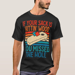 Als je zak op hout Cornhole speler Baggo slaat T-shirt