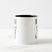 Als je zeker bent dat je mooi bent tweekleurige koffiemok (Center)