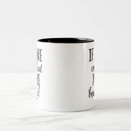 Als je zeker bent dat je mooi bent tweekleurige koffiemok (Center)