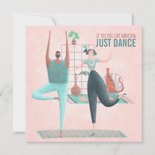 Als je zin hebt om te dansen, dans dan gewoon Zen  Kaart (Voorkant)