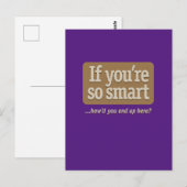 Als je zo slim bent Paarse BG Briefkaart (Voorkant / Achterkant)