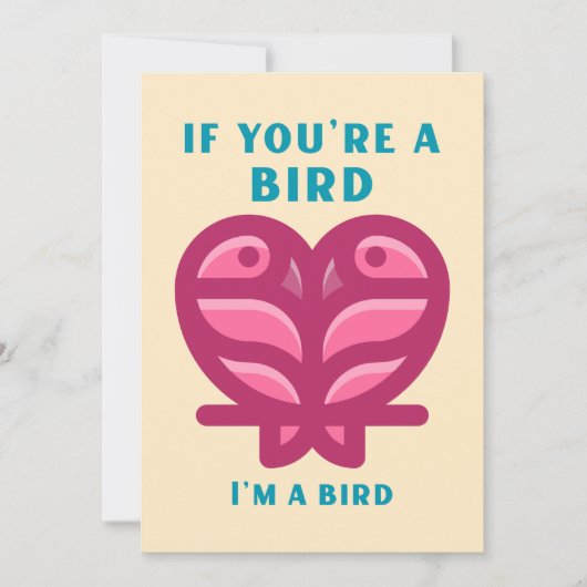 Als jij een vogel bent, ben ik een vogel kaart (Voorkant)