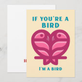 Als jij een vogel bent, ben ik een vogel kaart (Voorkant / Achterkant)