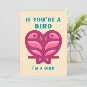 Als jij een vogel bent, ben ik een vogel kaart (Staand voorkant)
