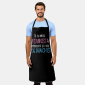 als jij feministe bent ben ik macho schort (Gedragen)