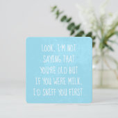 Als Jij Melk Was Grappige Over de Heuvel Verjaarda Kaart (Staand voorkant)