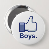 Als jongens ronde button 4,0 cm (Voorkant /achterkant)