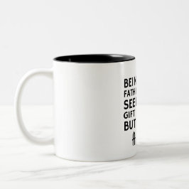 Als jouw schoonvader zijn al een cadeau genoeg lij tweekleurige koffiemok