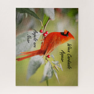 Als kardinalen verschijnen, zijn engelen nabij legpuzzel