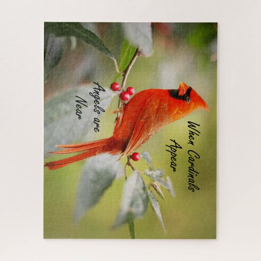 Als kardinalen verschijnen, zijn engelen nabij legpuzzel (Verticaal)