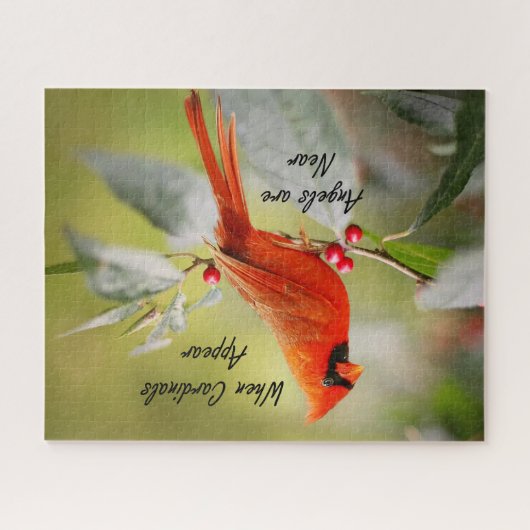 Als kardinalen verschijnen, zijn engelen nabij legpuzzel (Horizontaal)