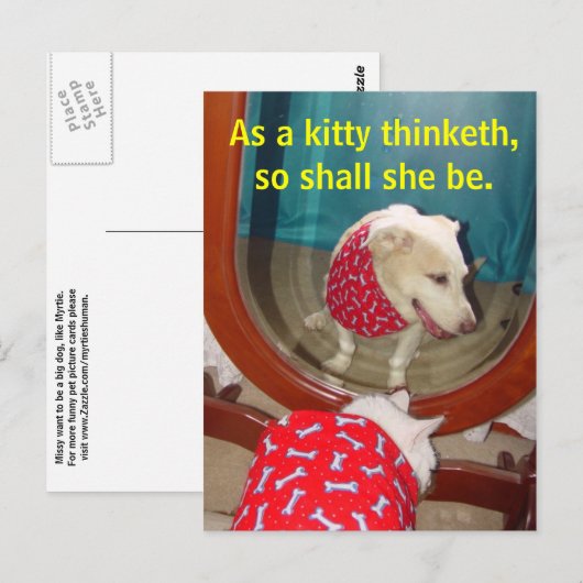 Als kat denker... briefkaart (Voorkant / Achterkant)