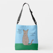 Als kat zich tegen je keert crossbody tas (Achterkant)