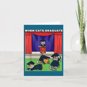 Als katten afstuderen grappige afstudeer meme scho kaart
