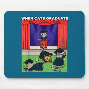 Als katten afstuderen grappige afstudeer meme scho muismat