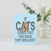 Als katten je terug kunnen sms'en, dan zouden ze n briefkaart (Staand voorkant)
