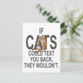 Als katten je terug kunnen sms'en, dan zouden ze n briefkaart (Staand voorkant)