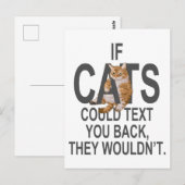 Als katten je terug kunnen sms'en, dan zouden ze n briefkaart (Voorkant / Achterkant)