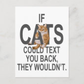 Als katten je terug kunnen sms'en, dan zouden ze n briefkaart (Voorkant)
