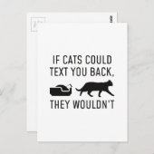 Als katten kunnen tekst briefkaart (Voorkant / Achterkant)