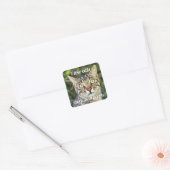 Als katten meer dan als mensen die een kat met gro vierkante sticker (Envelop)