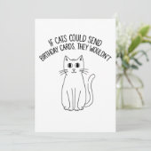 Als katten verjaardagskaarten konden sturen zouden kaart (Staand voorkant)