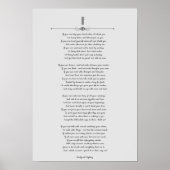 ALS Kipling Poem op grijs Poster (Voorkant)