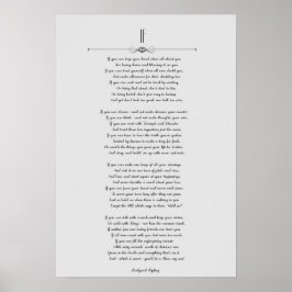 ALS Kipling Poem op grijs Poster