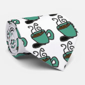 Als koffie je bij de nek heeft... stropdas (Opgerold)