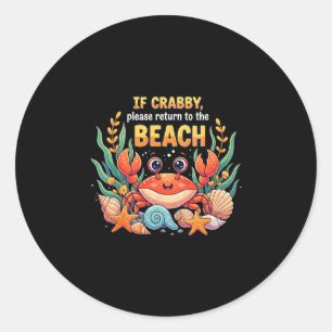 Als Krab Ronde Sticker