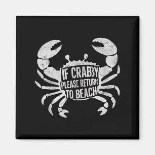 Als krab terug naar strand gaat, is het een leuke  magneet