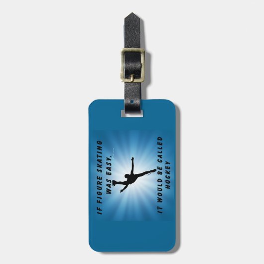 Als kunstschaatsen makkelijk was Bagagelabel (Voorkant verticaal)