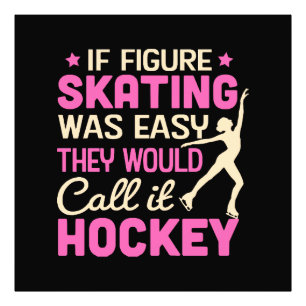 Als kunstschaatsen zo was, zouden ze het hockey no foto afdruk