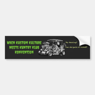 Als Kustom Kulture Kuntry Klub Konventies Ontmoet Bumpersticker