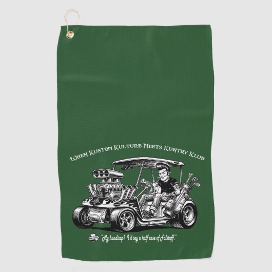 Als Kustom Kulture Kuntry Klub Konventies Ontmoet Golfhanddoek (Voorkant)